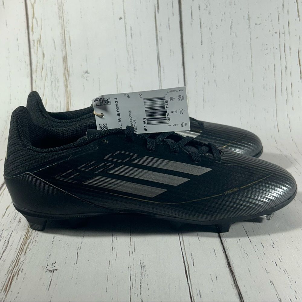 Adidas F50 League FG/MG Soccer Cleats Black Size 5.5 IF1364